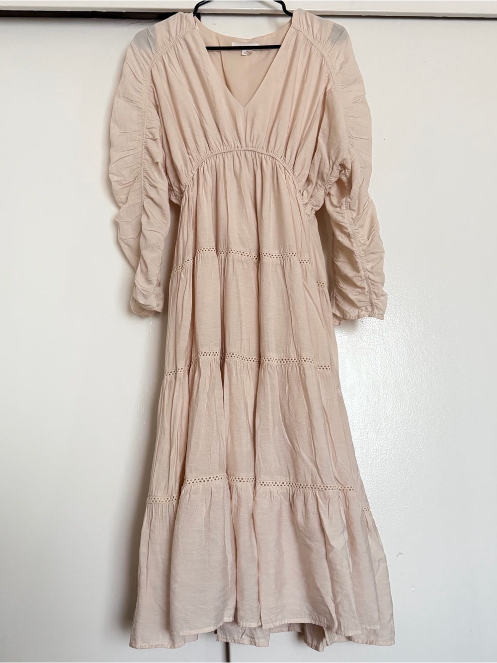 Free the Roses Tiered V-Neck Midi Dress